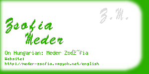 zsofia meder business card